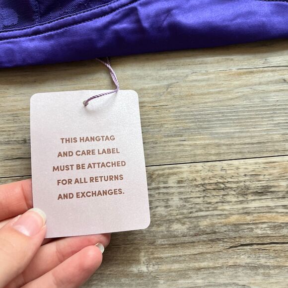 Savage X Fenty Bra Strap Up Lace Bralette 3XL Purple Blue NWT - Picture 3 of 7